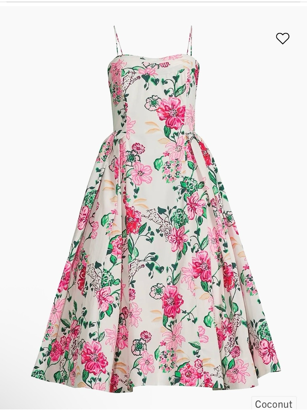 Lilly Pulitzer Lillyanna dress Pink and Green Floral Spaghetti-Strap Party Dress